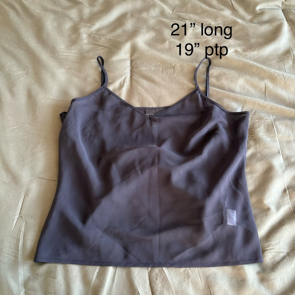 Apostrophe Black Spaghetti Strap Cami